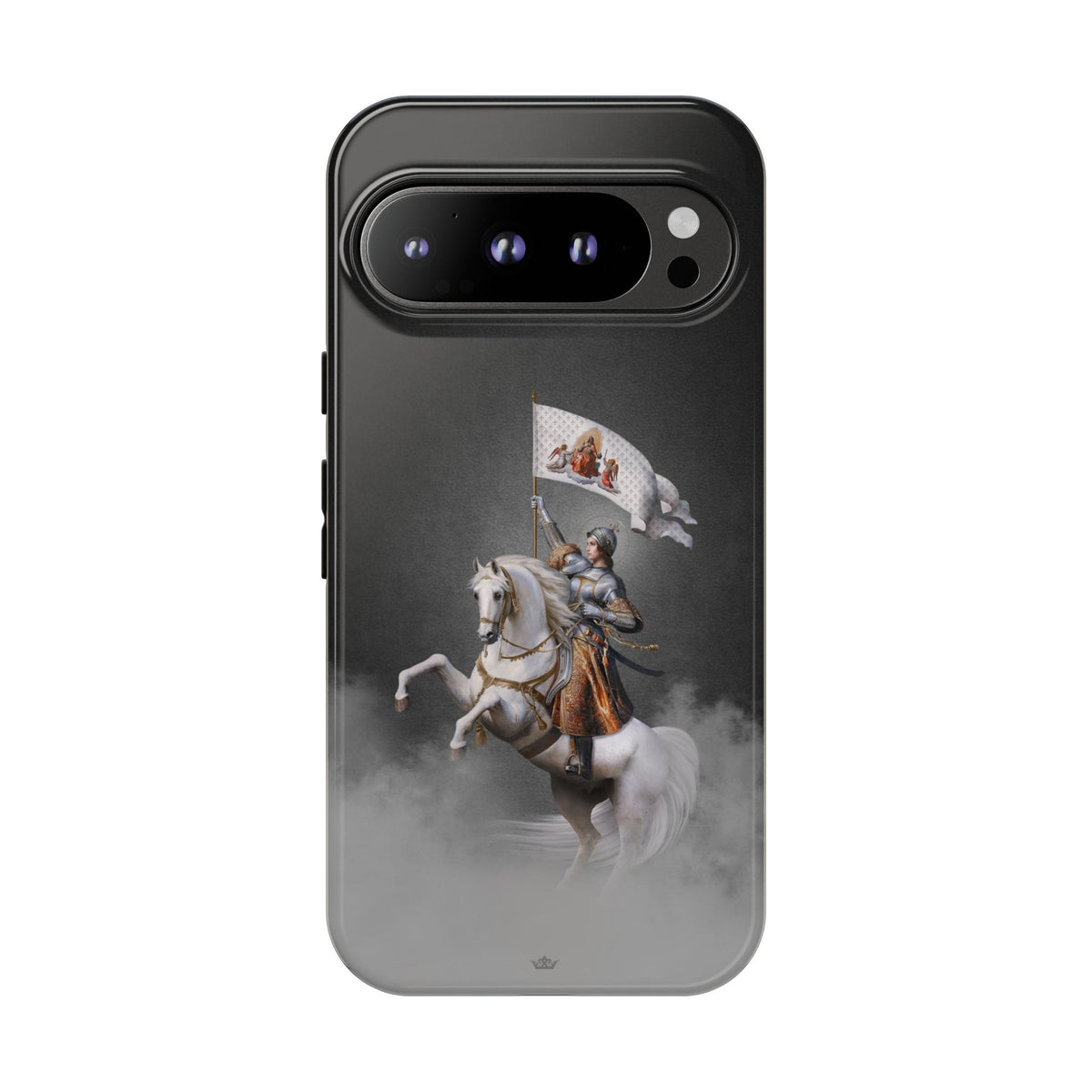 St. Joan of Arc in Battle Hard Phone Case (Dark) Copyright VENXARA