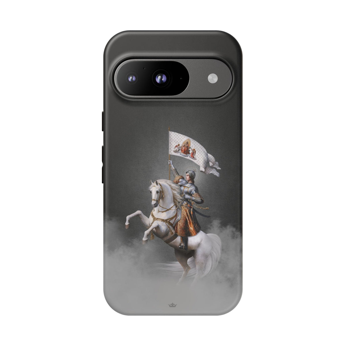 St. Joan of Arc in Battle Hard Phone Case (Dark) Copyright VENXARA