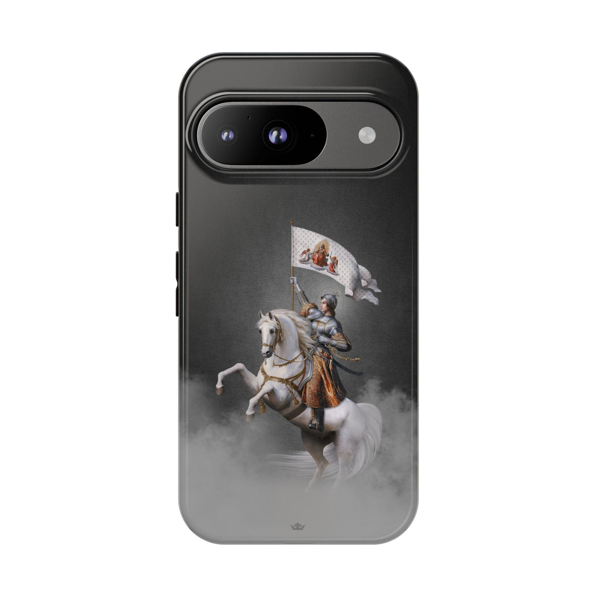 St. Joan of Arc in Battle Hard Phone Case (Dark) Copyright VENXARA