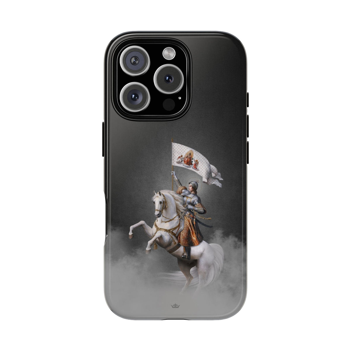 St. Joan of Arc in Battle Hard Phone Case (Dark) Copyright VENXARA