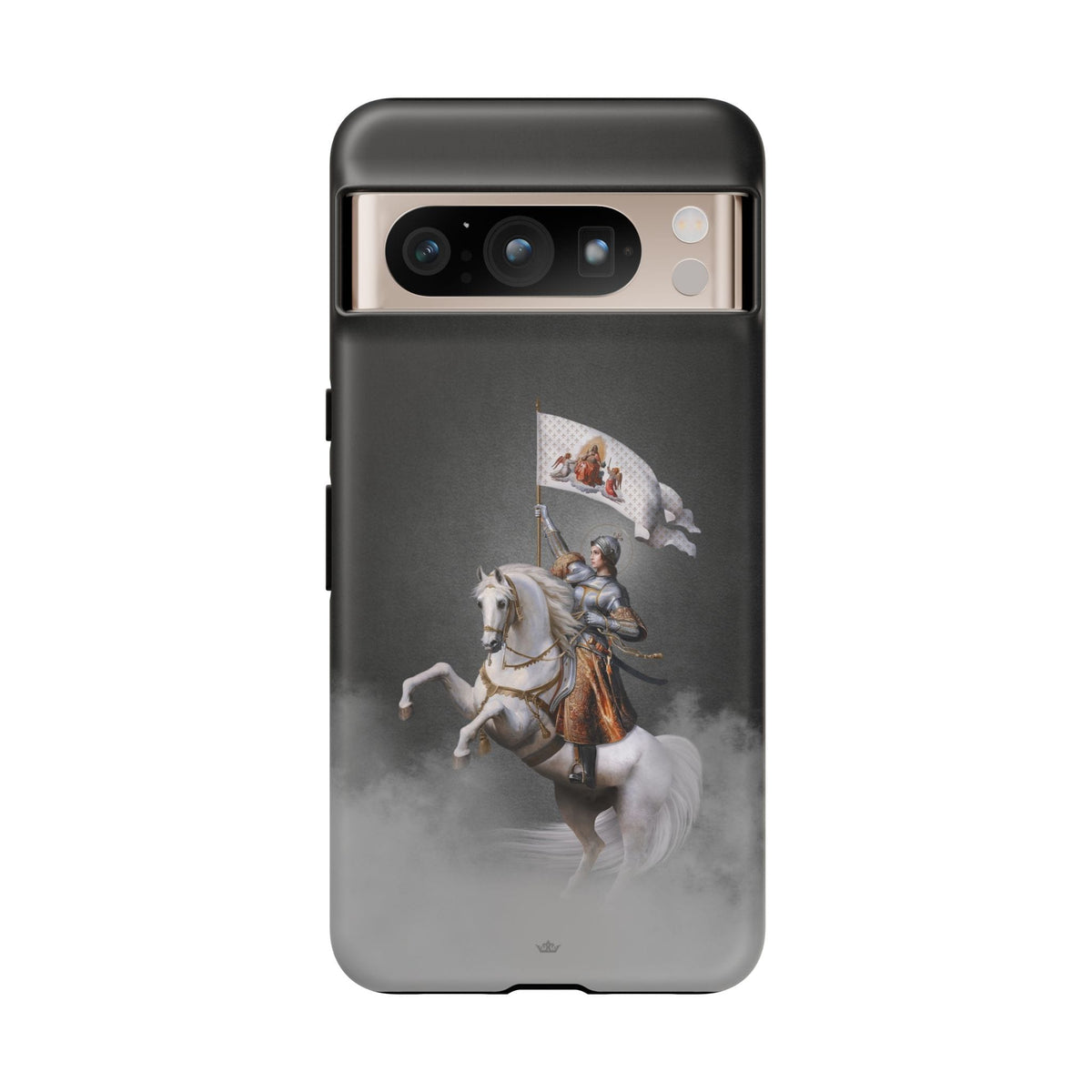 St. Joan of Arc in Battle Hard Phone Case (Dark) Copyright VENXARA
