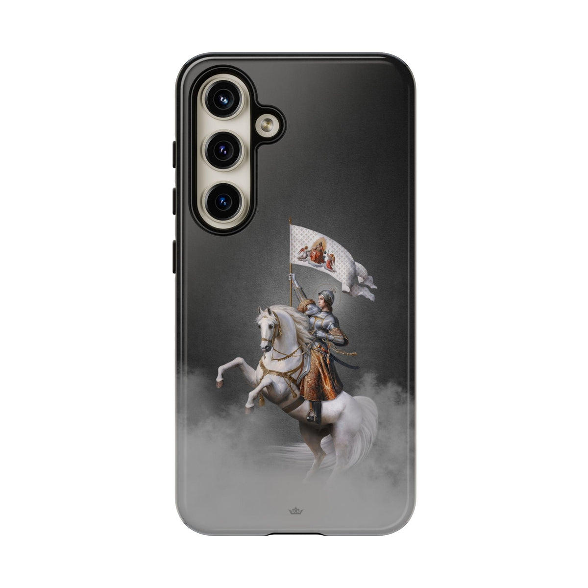 St. Joan of Arc in Battle Hard Phone Case (Dark) Copyright VENXARA