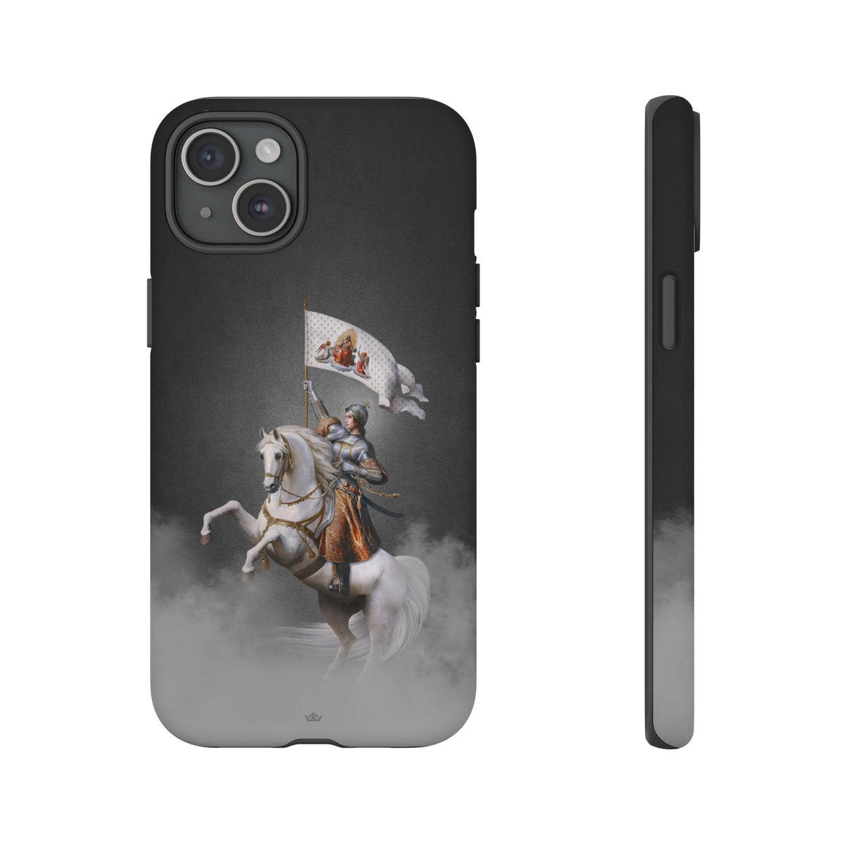 St. Joan of Arc in Battle Hard Phone Case (Dark) Copyright VENXARA