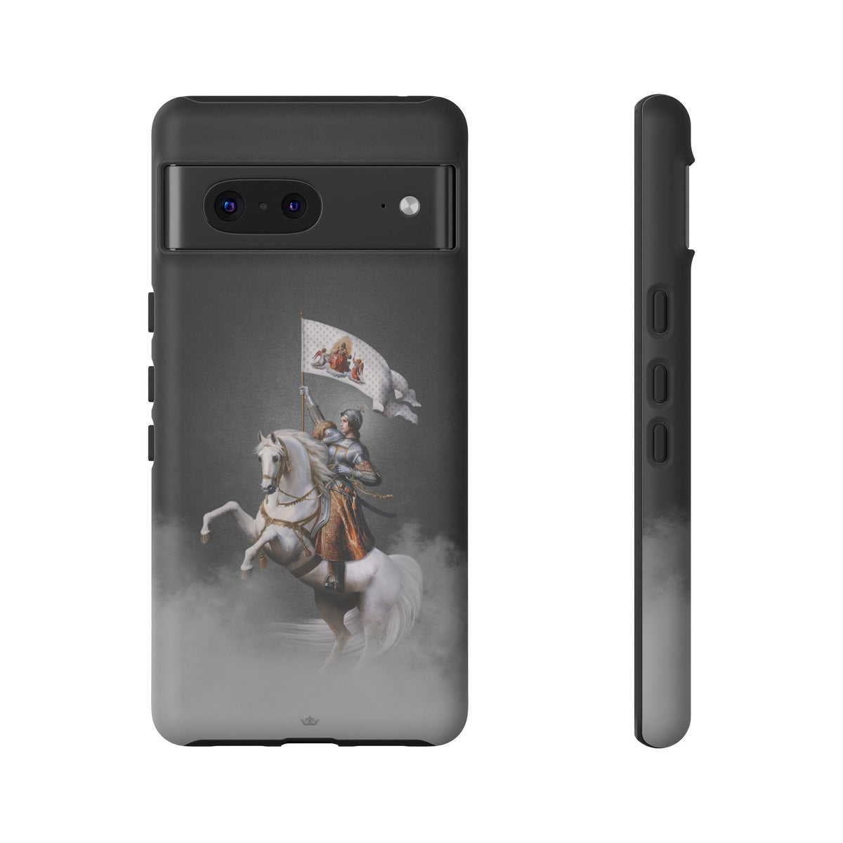 St. Joan of Arc in Battle Hard Phone Case (Dark) Copyright VENXARA