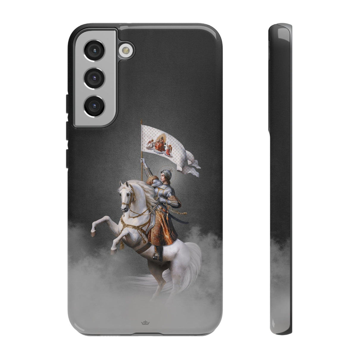 St. Joan of Arc in Battle Hard Phone Case (Dark) Copyright VENXARA