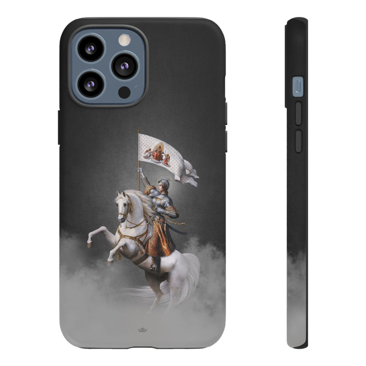 St. Joan of Arc in Battle Hard Phone Case (Dark) Copyright VENXARA