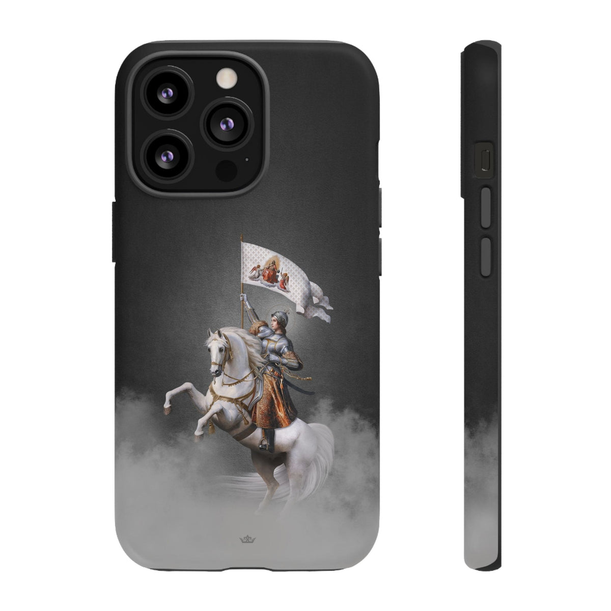 St. Joan of Arc in Battle Hard Phone Case (Dark) Copyright VENXARA