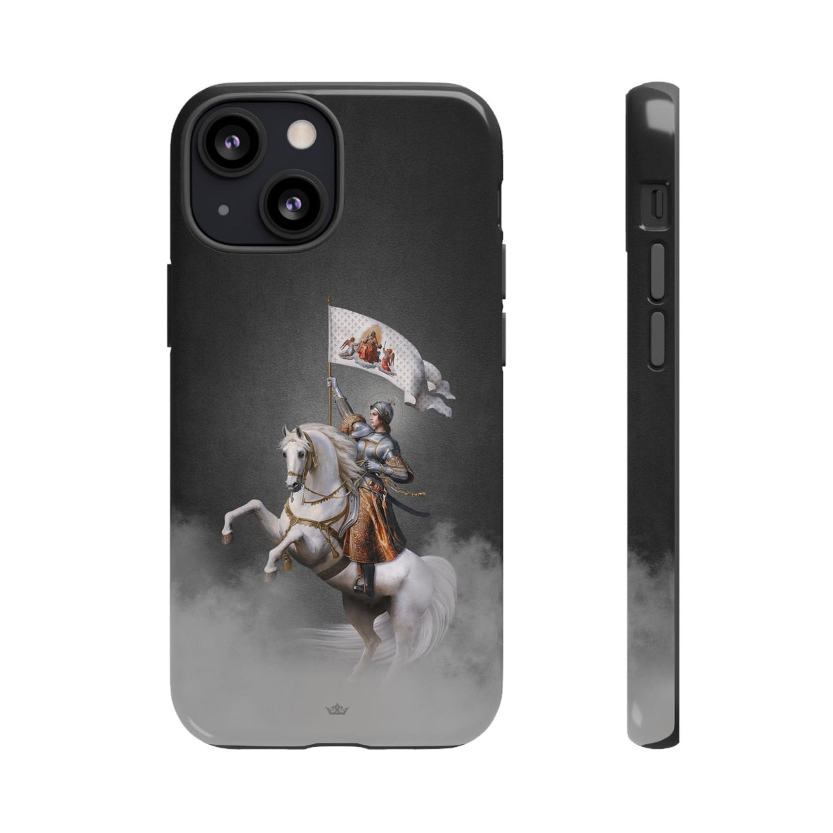 St. Joan of Arc in Battle Hard Phone Case (Dark) Copyright VENXARA