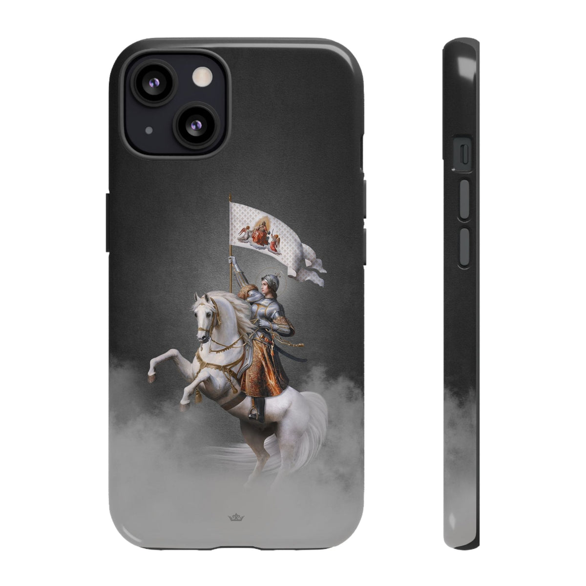 St. Joan of Arc in Battle Hard Phone Case (Dark) Copyright VENXARA