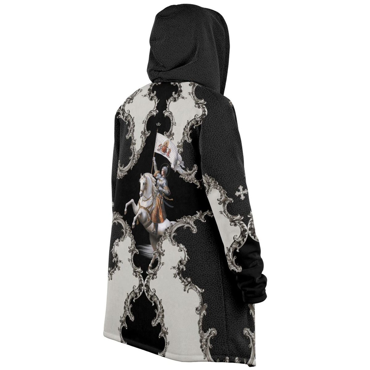 St. Joan of Arc in Battle Microfleece Cloak (Baroque Leopard) Copyright VENXARA
