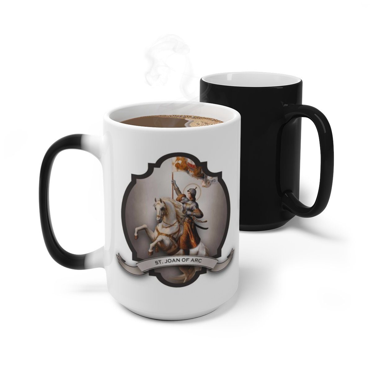 St. Joan of Arc in Battle Transitional Mug - VENXARA®
