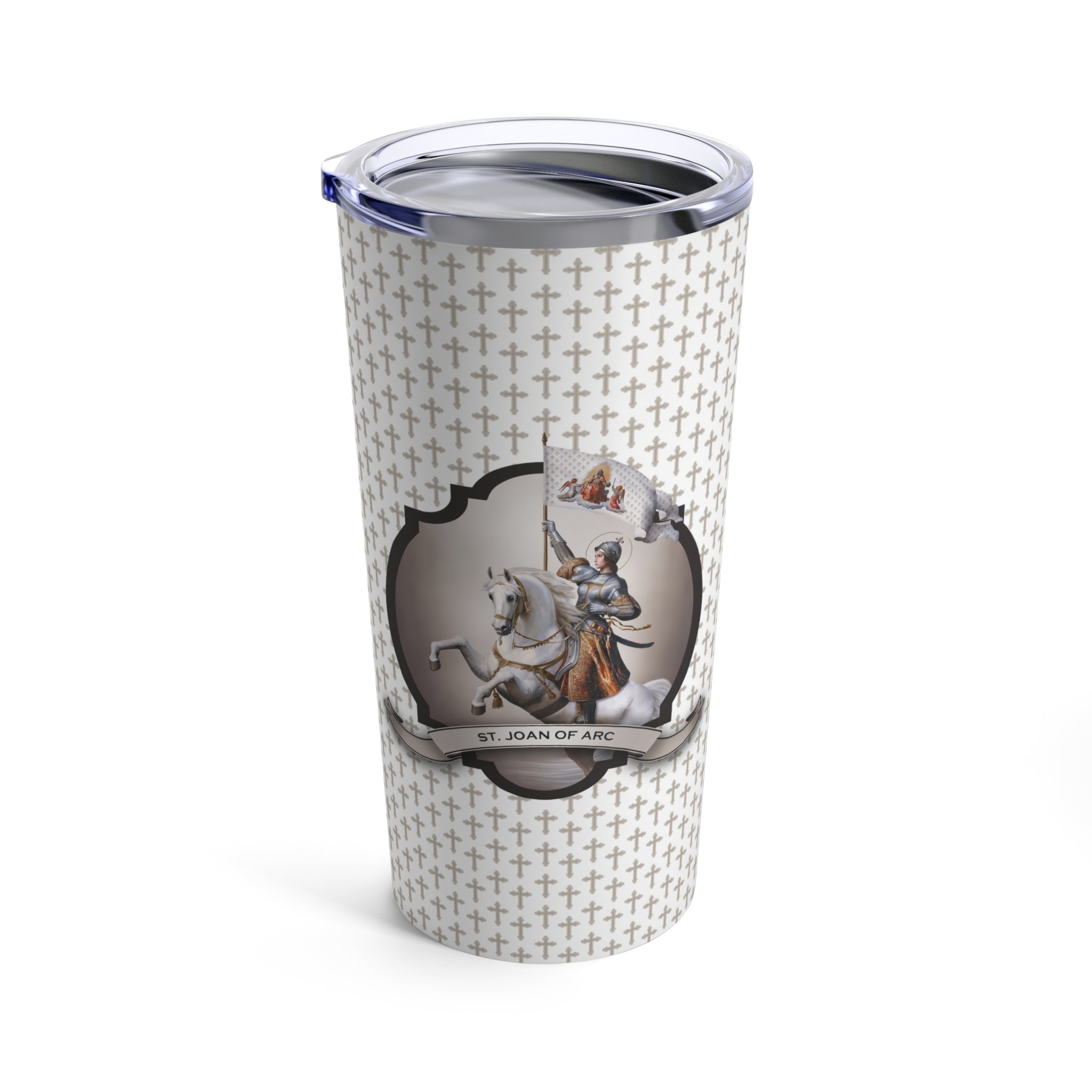 St. Joan of Arc In Battle Tumbler 20 oz. - VENXARA®
