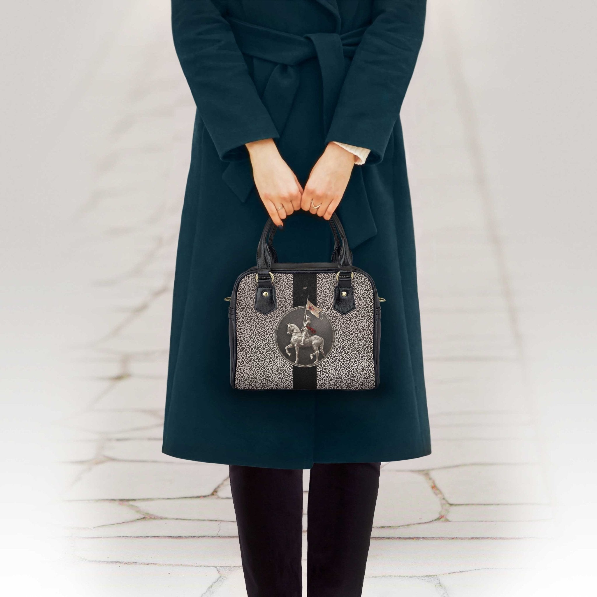 St. Joan of Arc Medallion Handbag (Leopard) - VENXARA®