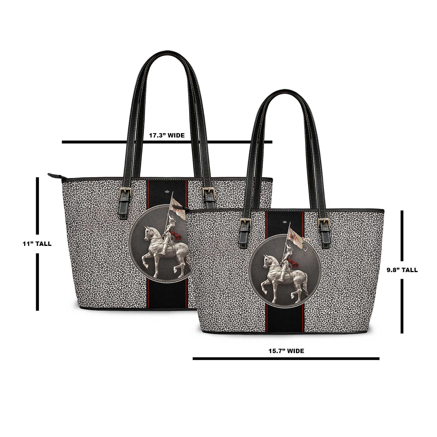 St. Joan of Arc Medallion Tote Bag (Leopard) - VENXARA®