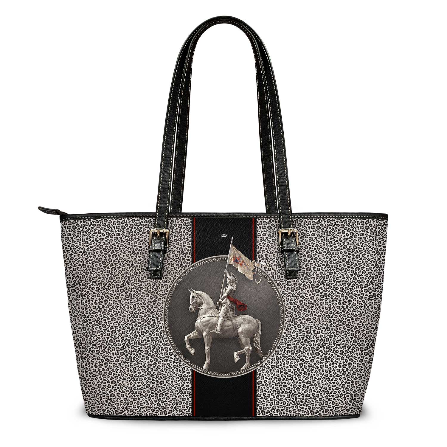 St. Joan of Arc Medallion Tote Bag (Leopard) - VENXARA®