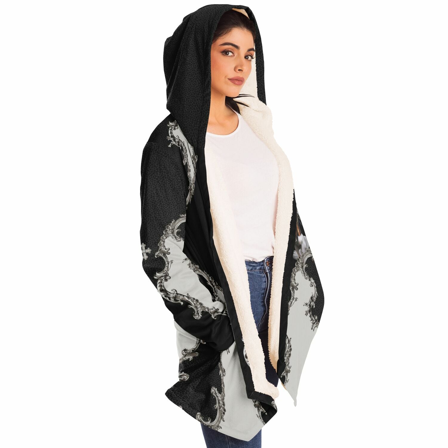 St. Joan of Arc Microfleece Cloak (Baroque Leopard) - VENXARA®