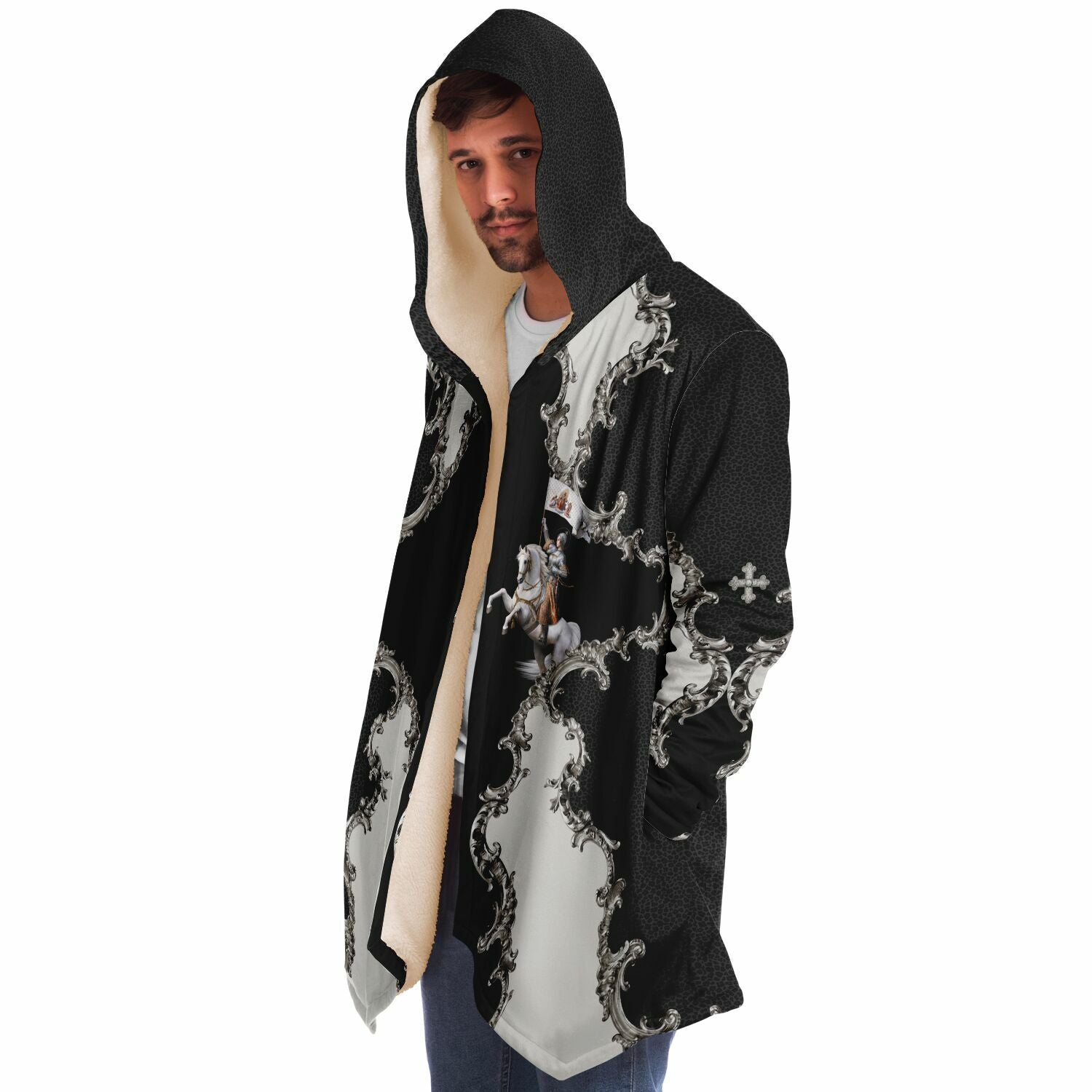 St. Joan of Arc Microfleece Cloak (Baroque Leopard) - VENXARA®