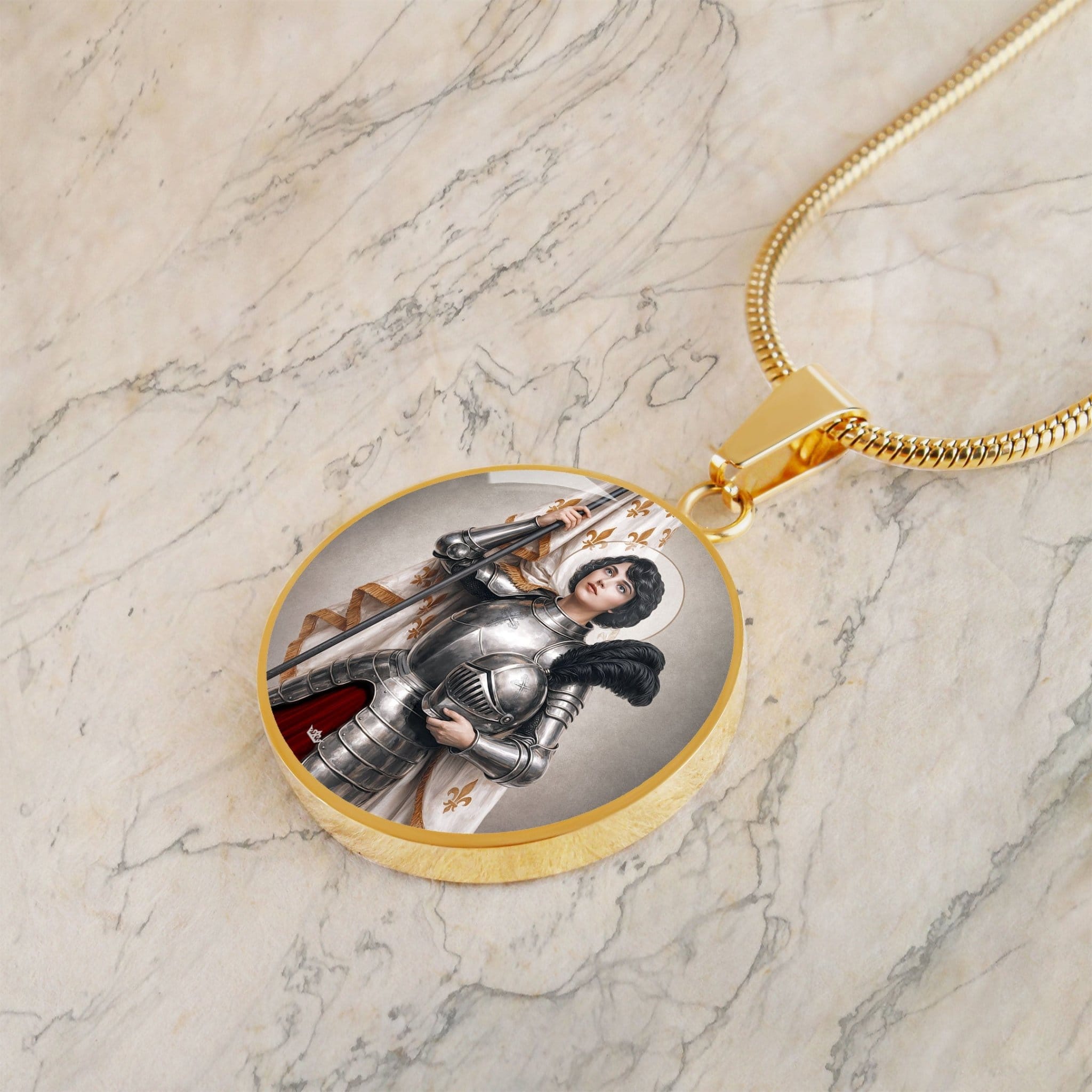 St. Joan of Arc Pendant Necklace Copyright VENXARA