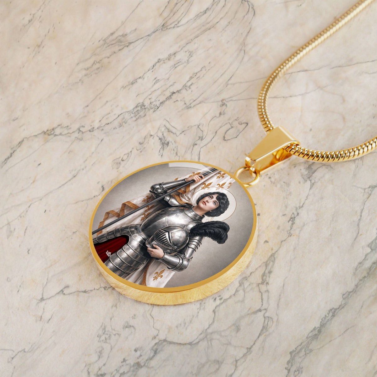 St. Joan of Arc Pendant Necklace Copyright VENXARA