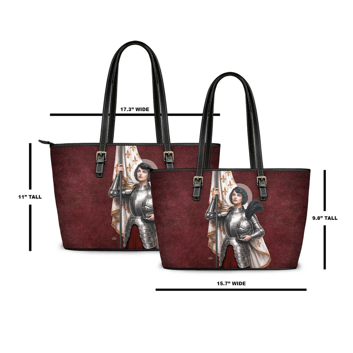 St. Joan of Arc Tote Bag (Vintage Garnet) Copyright VENXARA