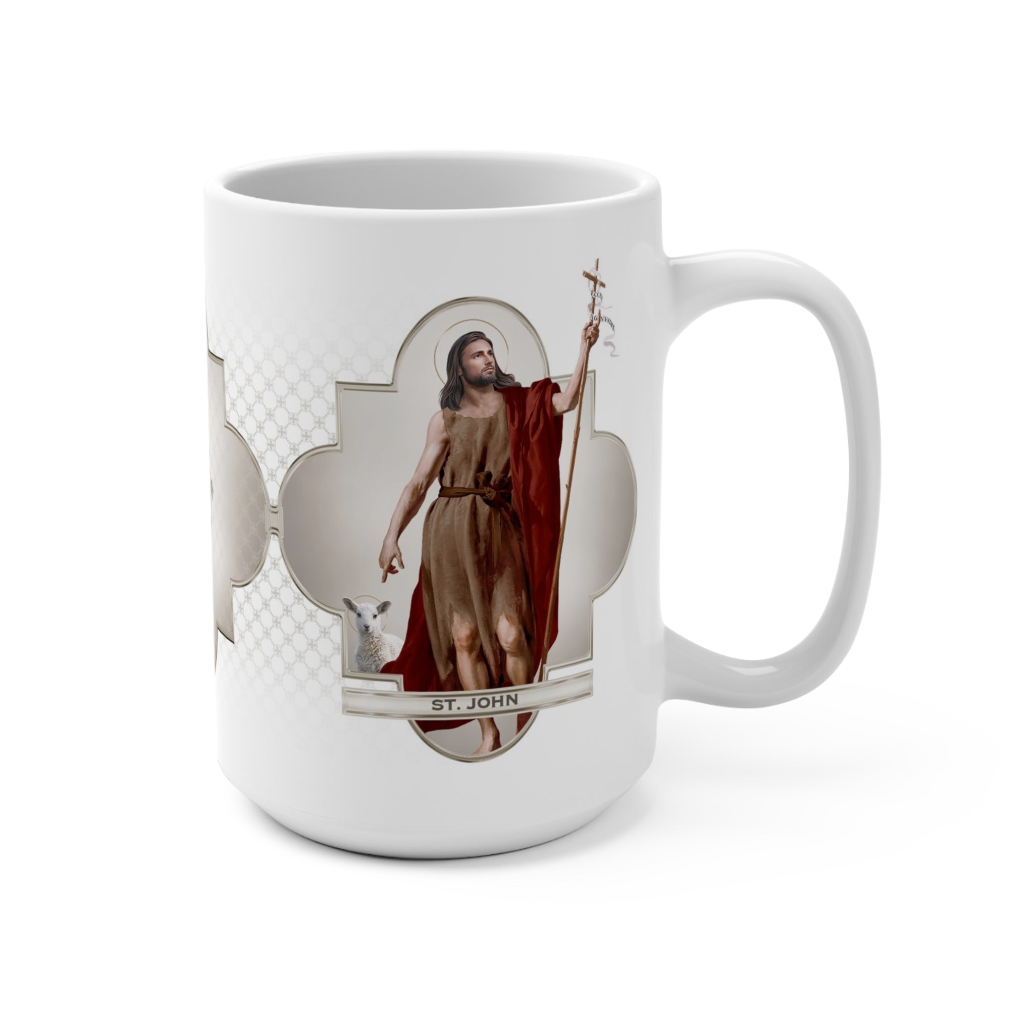 St. John the Baptist Ceramic Mug (White 15 oz) - VENXARA®
