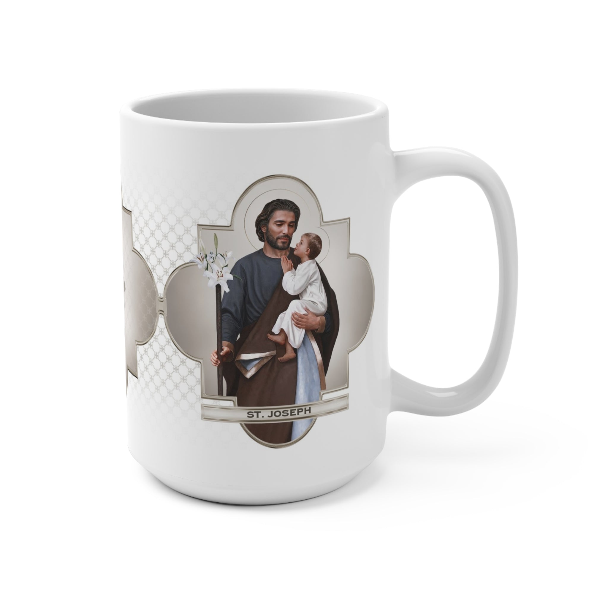 St. Joseph Ceramic Mug (White 15 oz) - VENXARA®