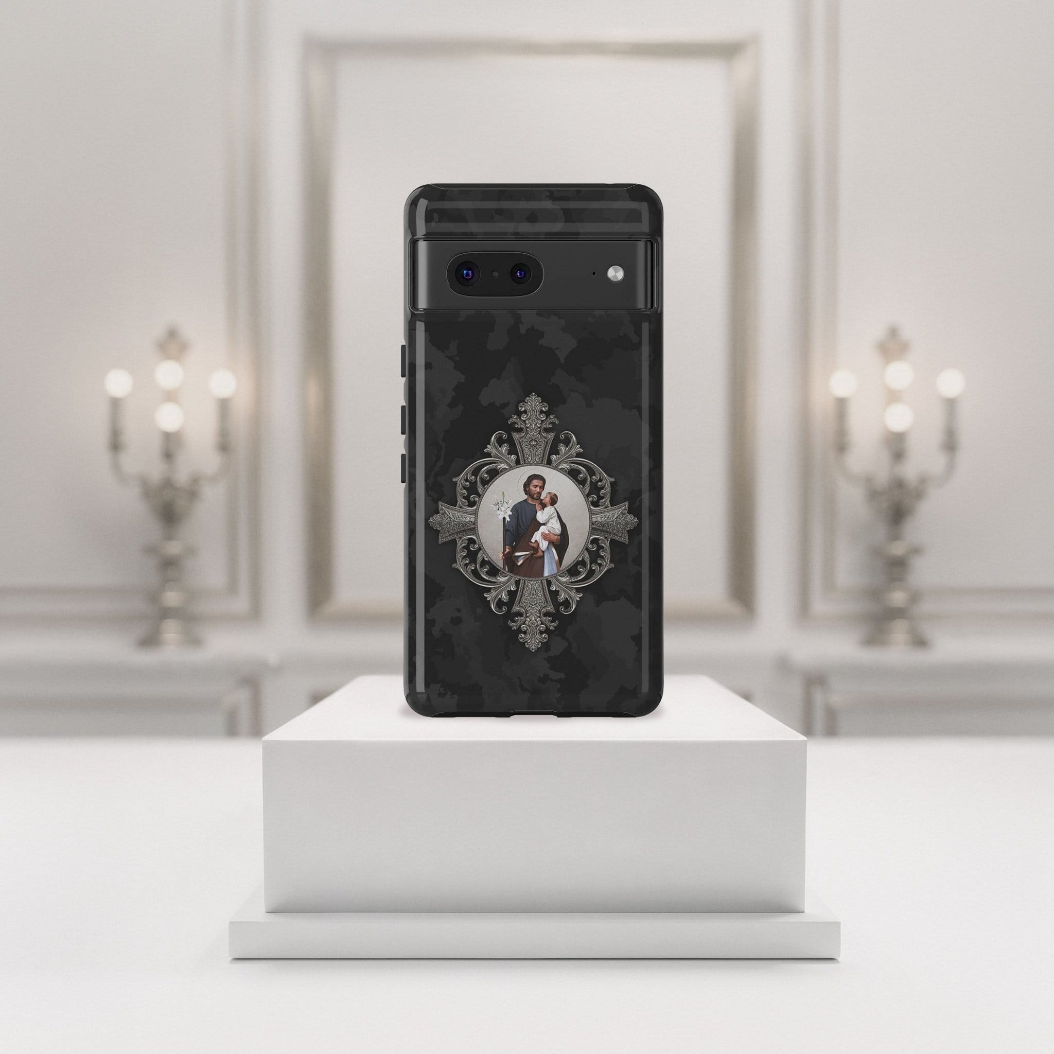 St. Joseph Hard Phone Case (Black Camo) Copyright VENXARA