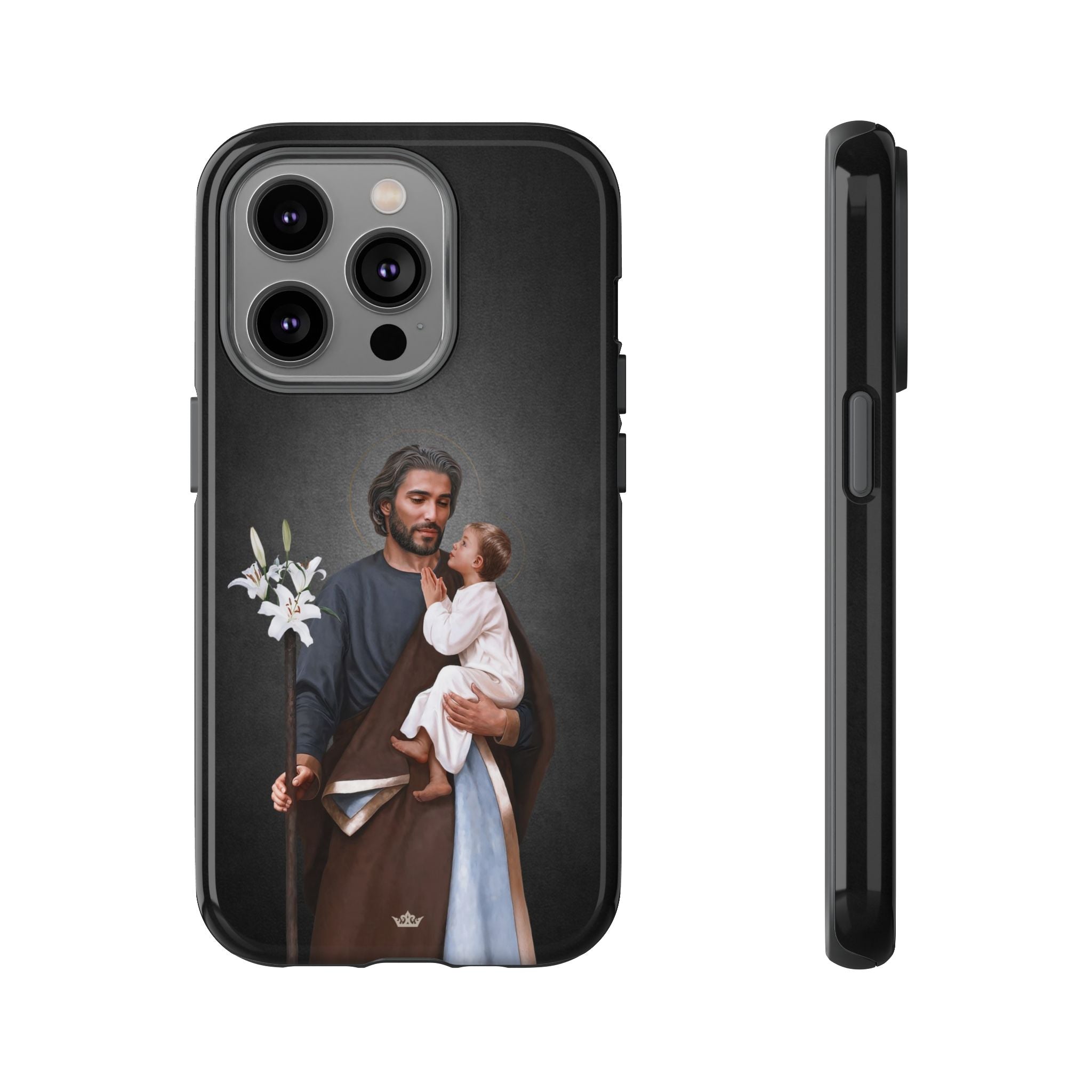 St. Joseph Hard Phone Case (Dark) - VENXARA®