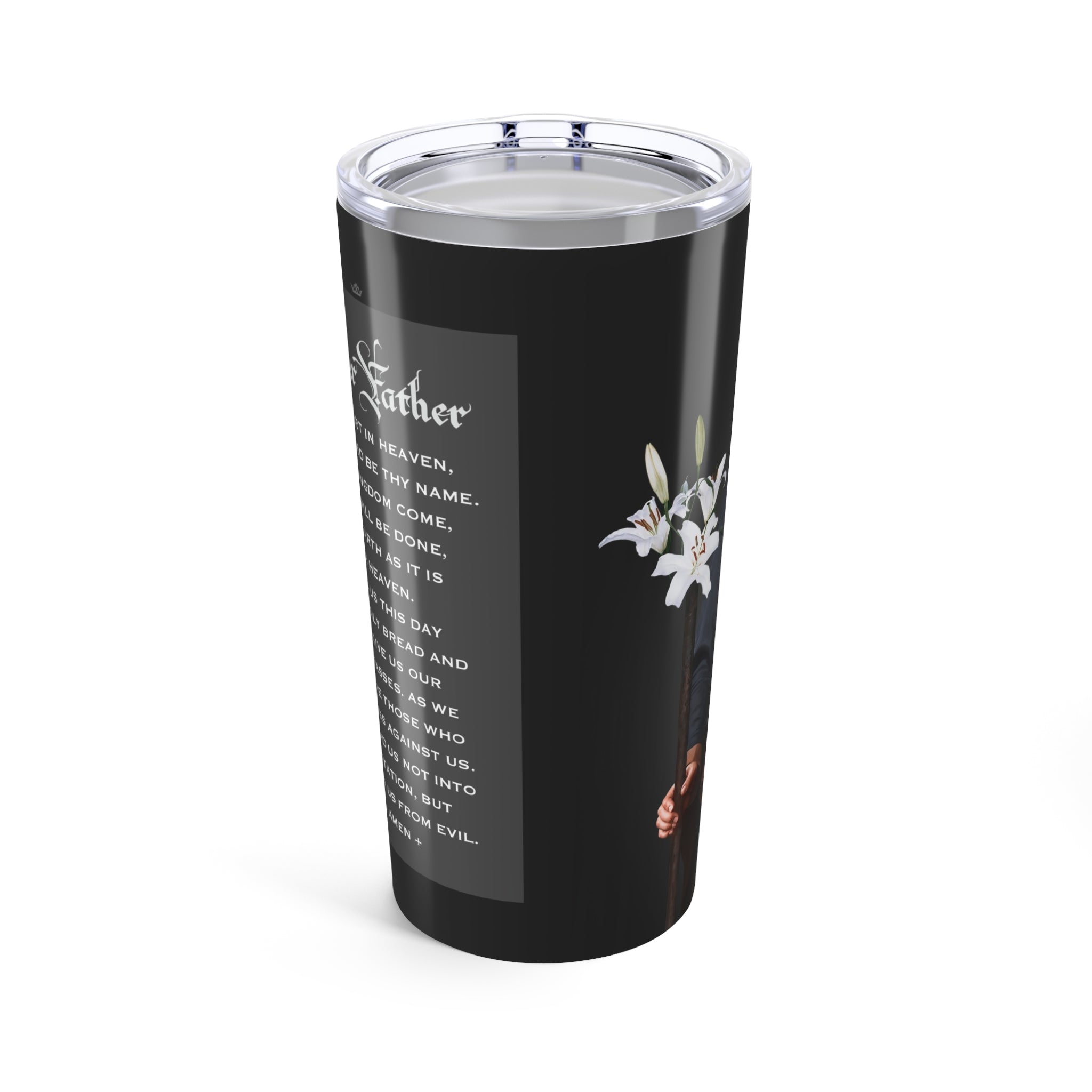 St. Joseph Lord's Prayer Tumbler 20 oz. (Ash) - VENXARA®