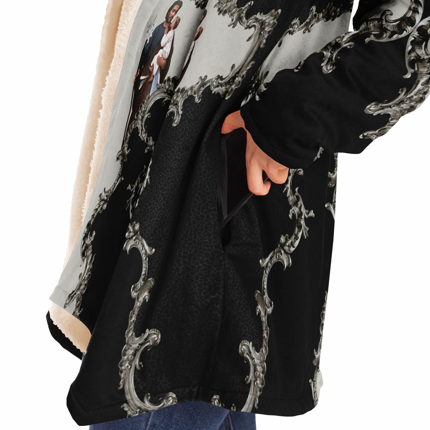 St. Joseph Microfleece Cloak (Baroque Leopard) - Venxara
