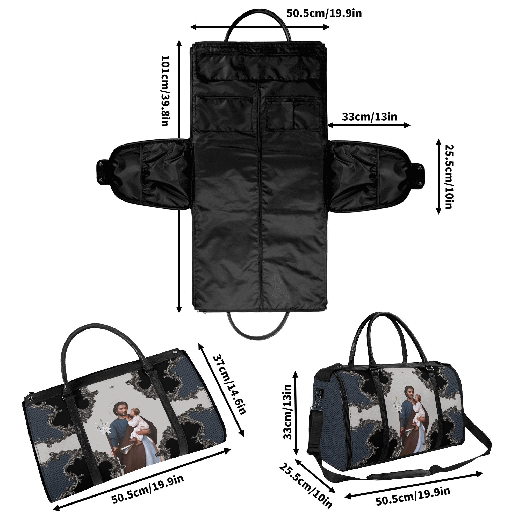 St. Joseph Travel Bag (Baroque Blue) - VENXARA®