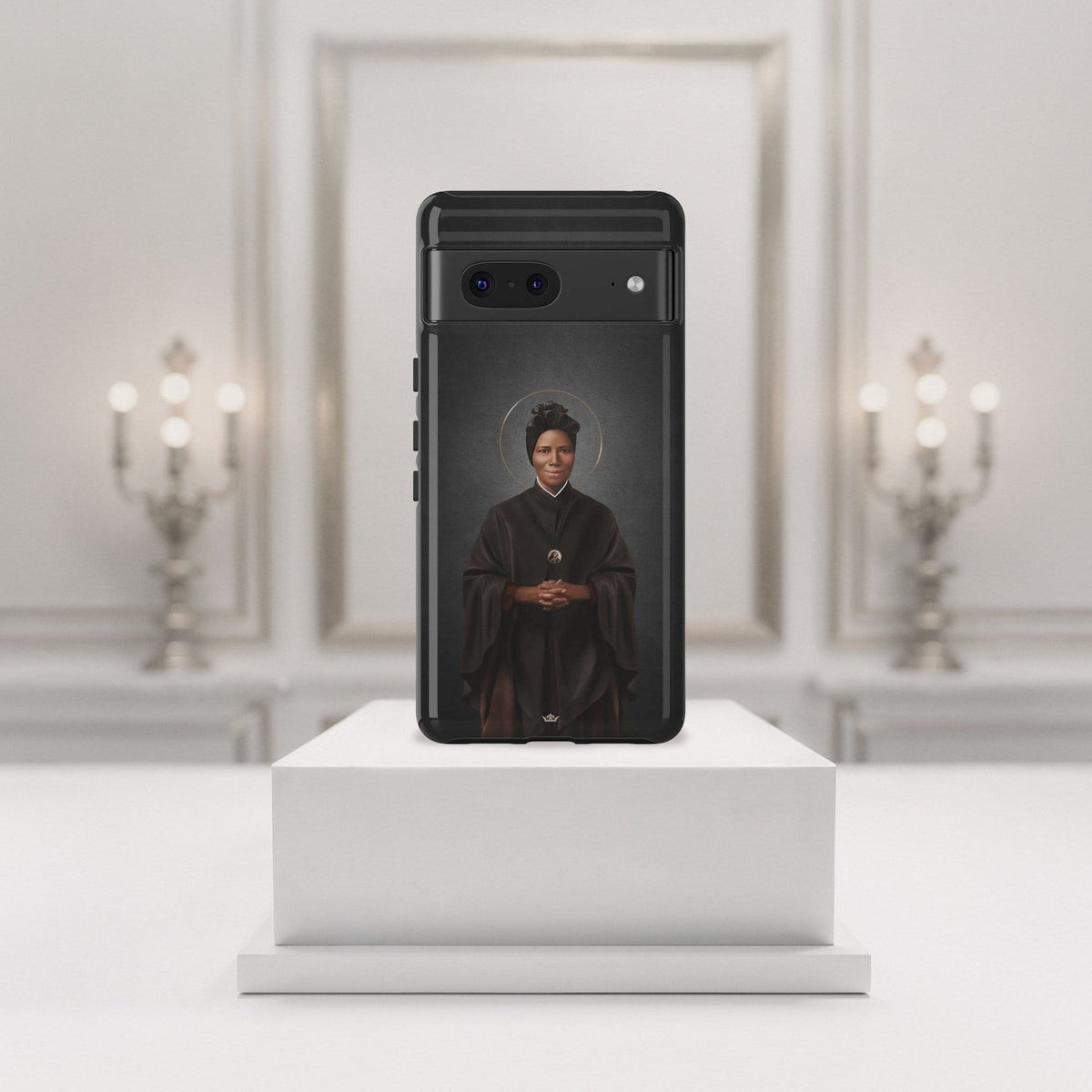 St. Josephine Bakhita Hard Phone Case (Dark) Copyright VENXARA