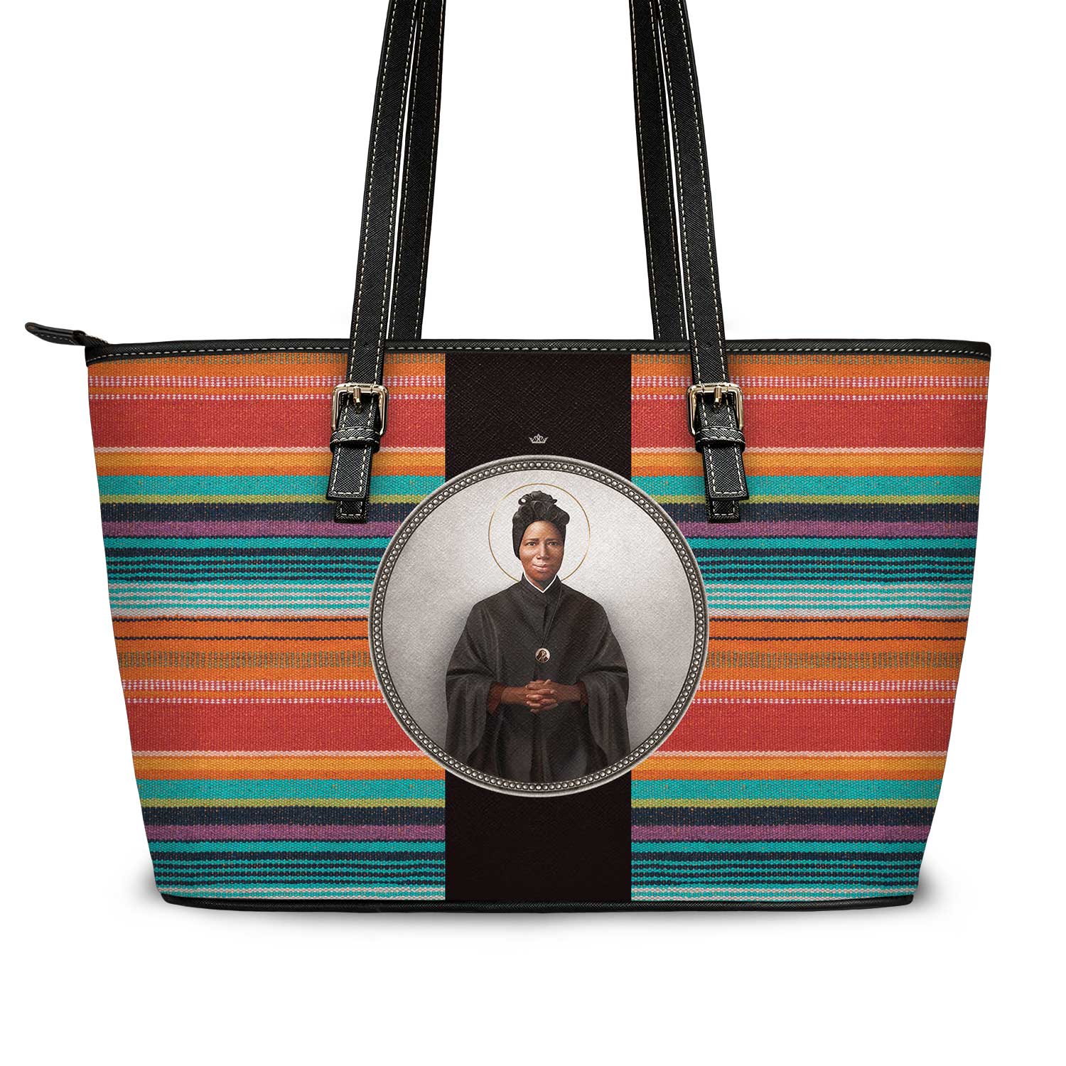 St. Josephine Bakhita Medallion Tote Bag (Tapestry) Copyright VENXARA