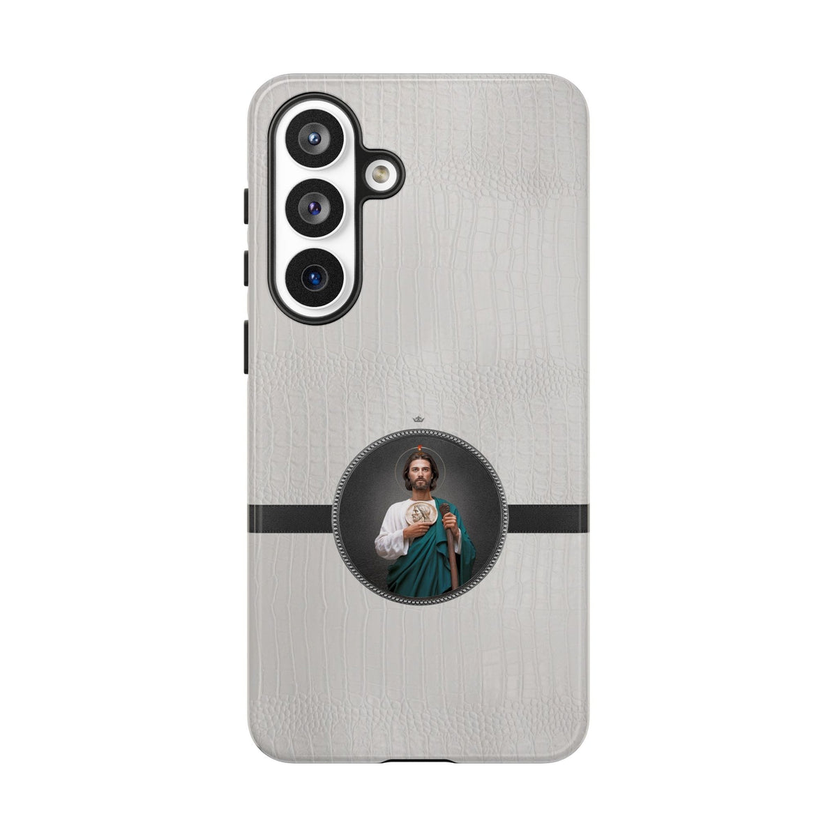 St. Jude Hard Phone Case (Blanc Croc) Copyright VENXARA