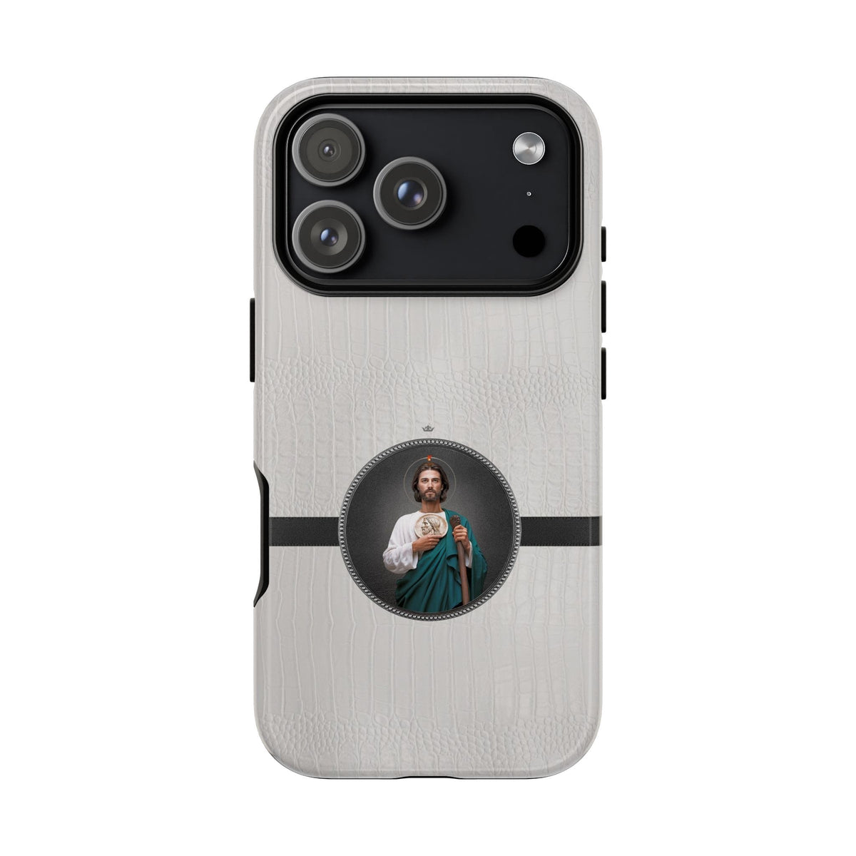 St. Jude Hard Phone Case (Blanc Croc) Copyright VENXARA