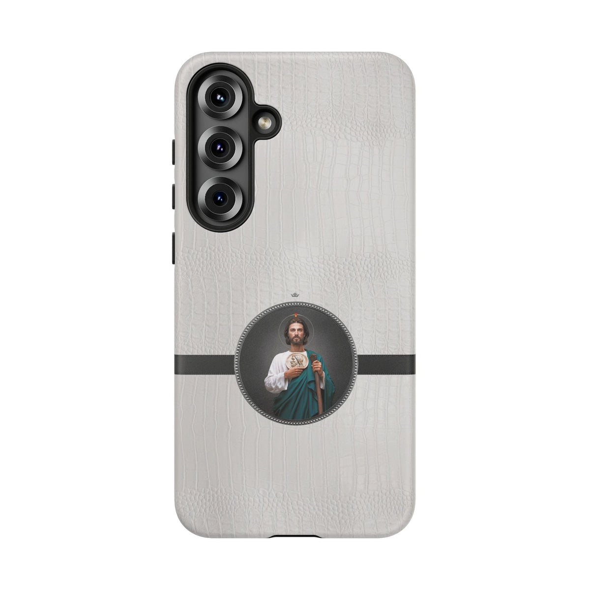 St. Jude Hard Phone Case (Blanc Croc) Copyright VENXARA