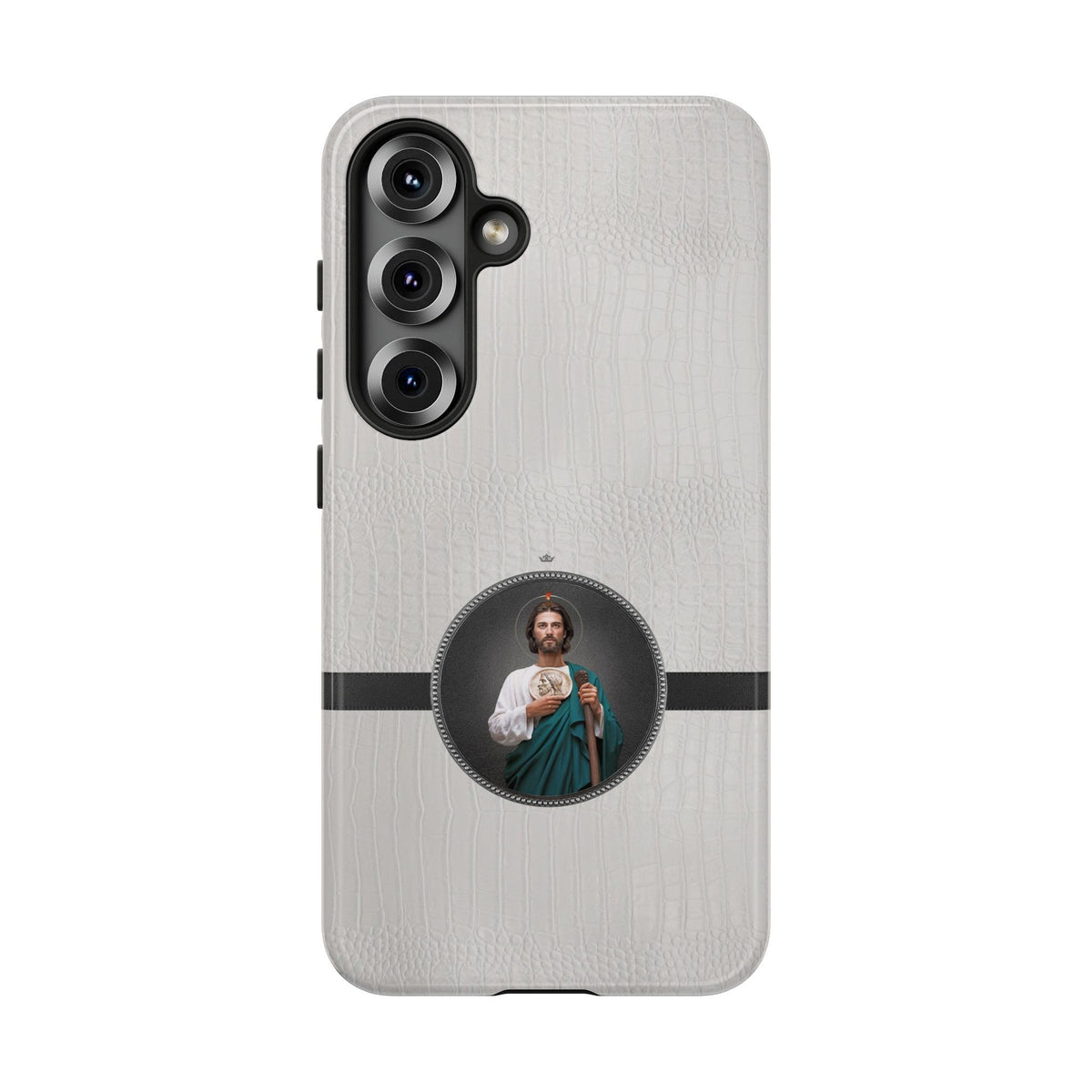 St. Jude Hard Phone Case (Blanc Croc) Copyright VENXARA