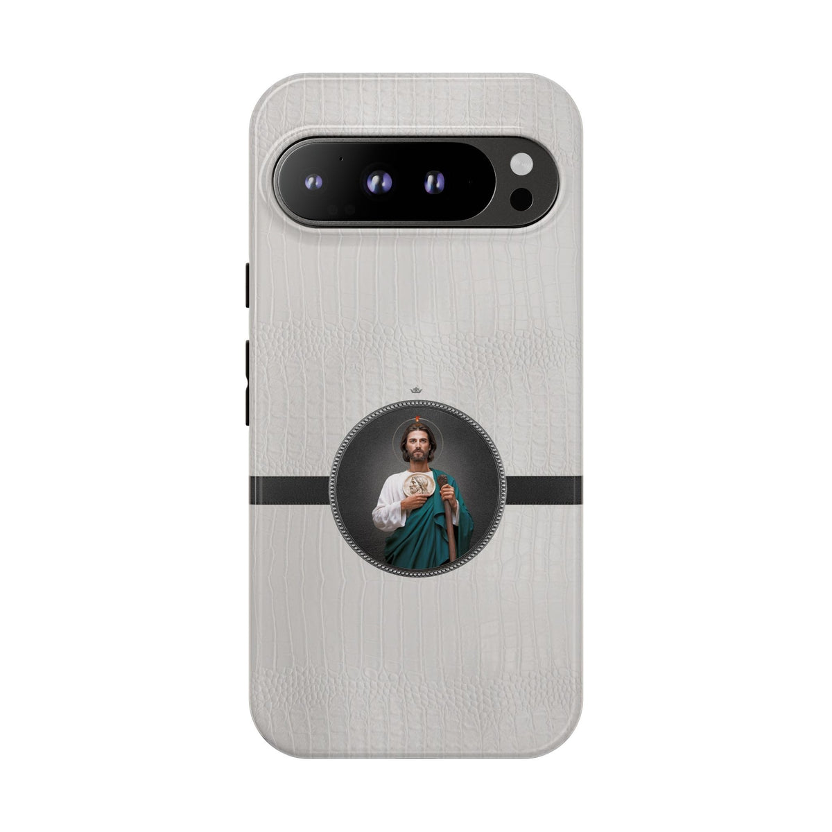 St. Jude Hard Phone Case (Blanc Croc) Copyright VENXARA