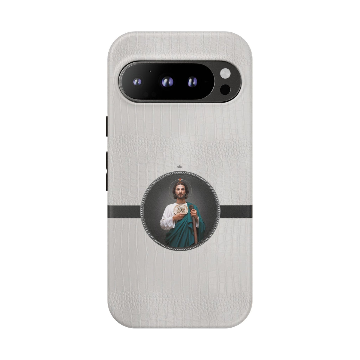 St. Jude Hard Phone Case (Blanc Croc) Copyright VENXARA