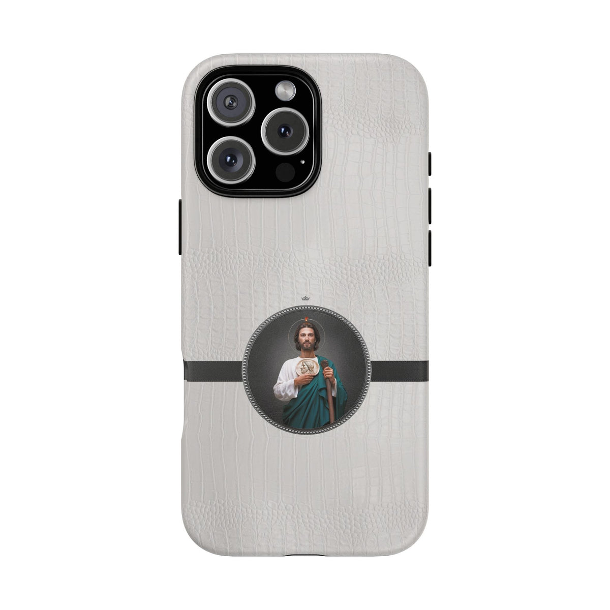 St. Jude Hard Phone Case (Blanc Croc) Copyright VENXARA
