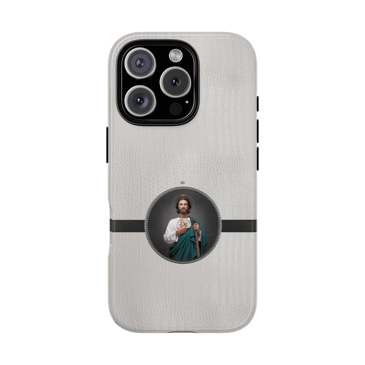 St. Jude Hard Phone Case (Blanc Croc) Copyright VENXARA