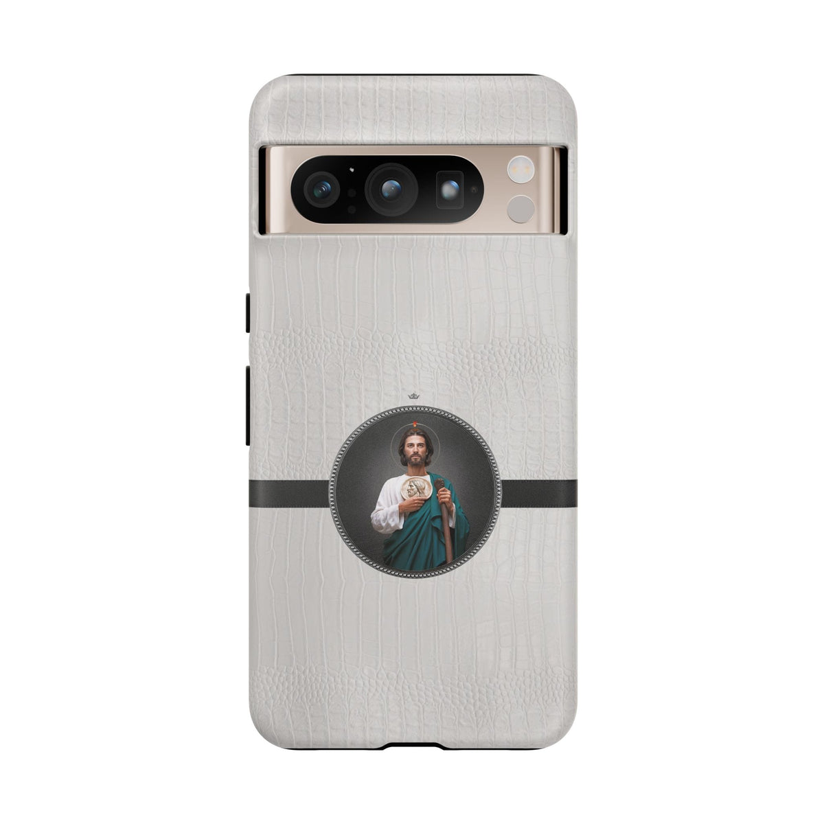 St. Jude Hard Phone Case (Blanc Croc) Copyright VENXARA