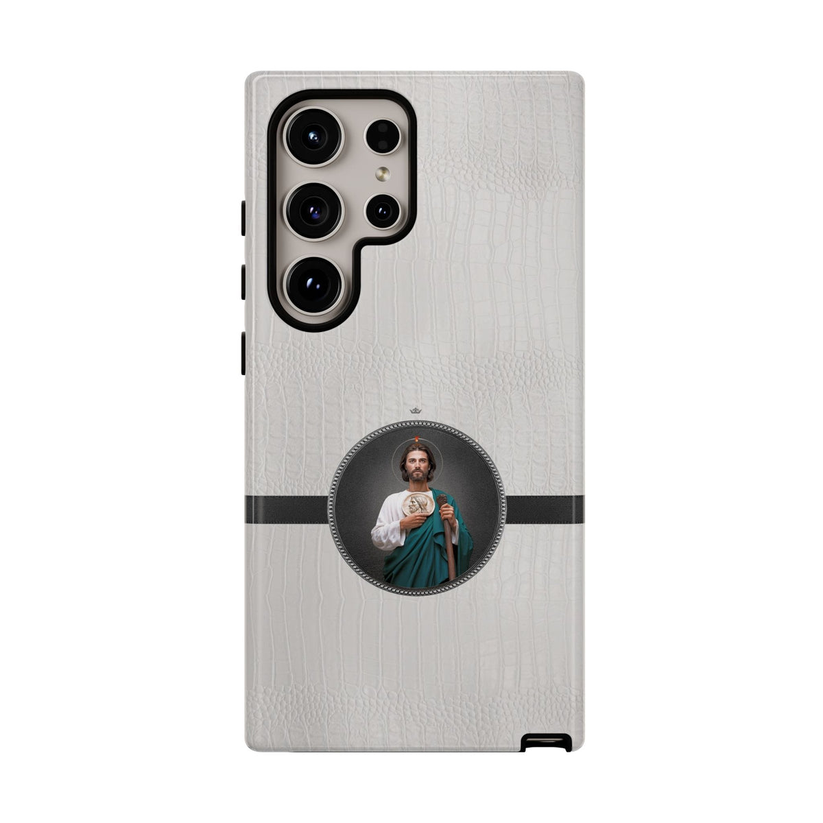St. Jude Hard Phone Case (Blanc Croc) Copyright VENXARA