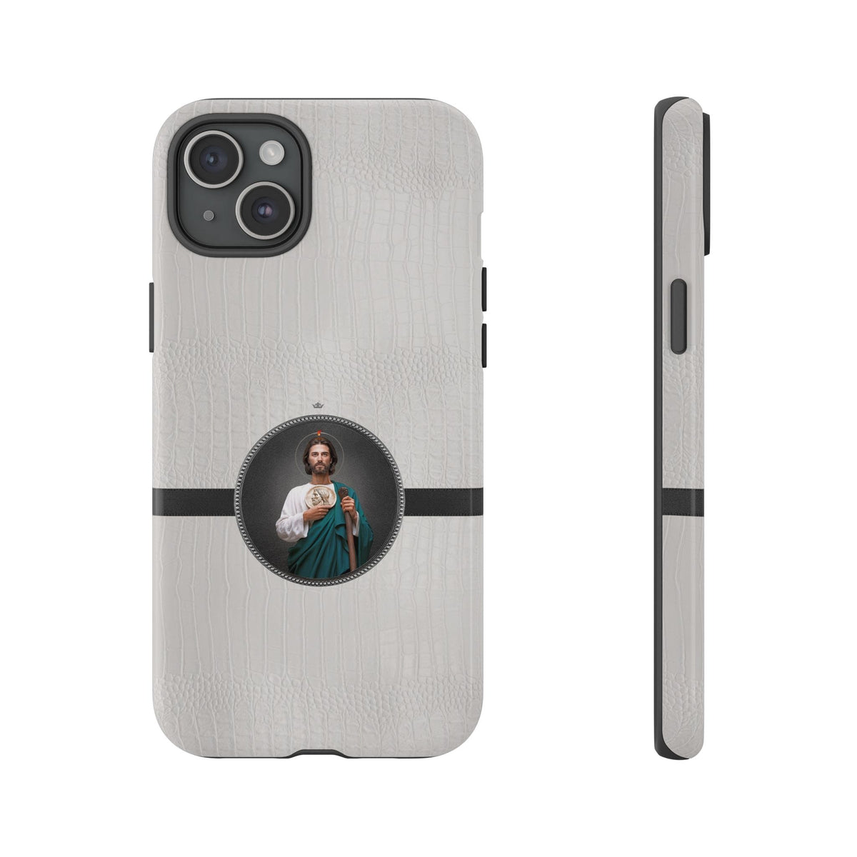 St. Jude Hard Phone Case (Blanc Croc) Copyright VENXARA