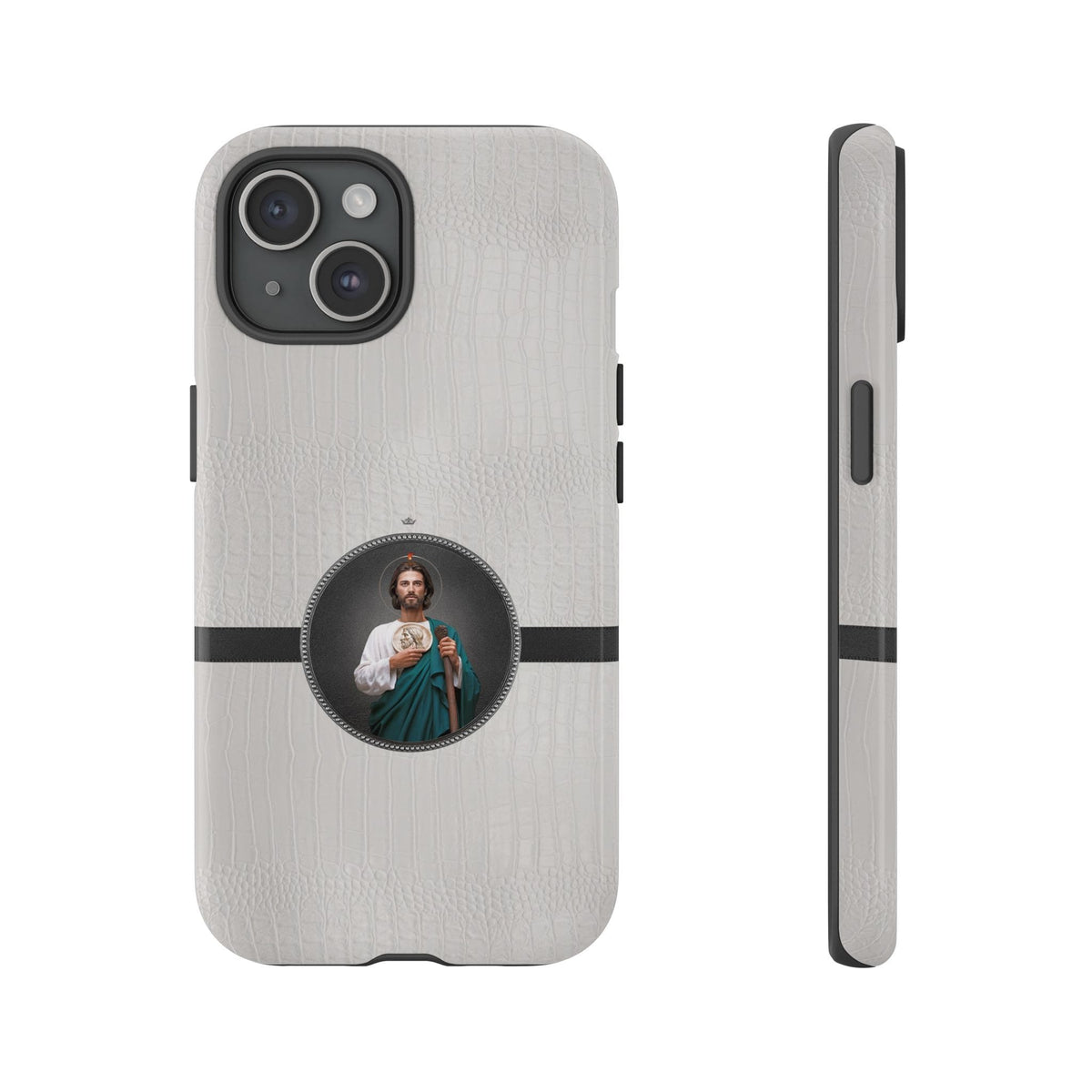 St. Jude Hard Phone Case (Blanc Croc) Copyright VENXARA