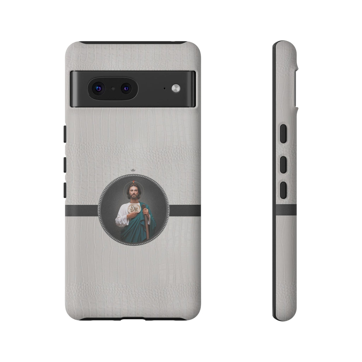 St. Jude Hard Phone Case (Blanc Croc) Copyright VENXARA