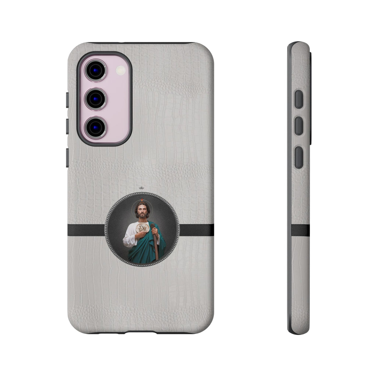 St. Jude Hard Phone Case (Blanc Croc) Copyright VENXARA
