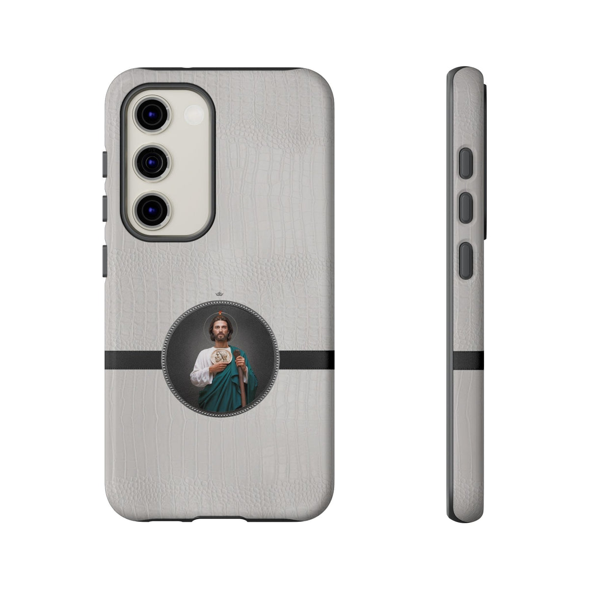 St. Jude Hard Phone Case (Blanc Croc) Copyright VENXARA