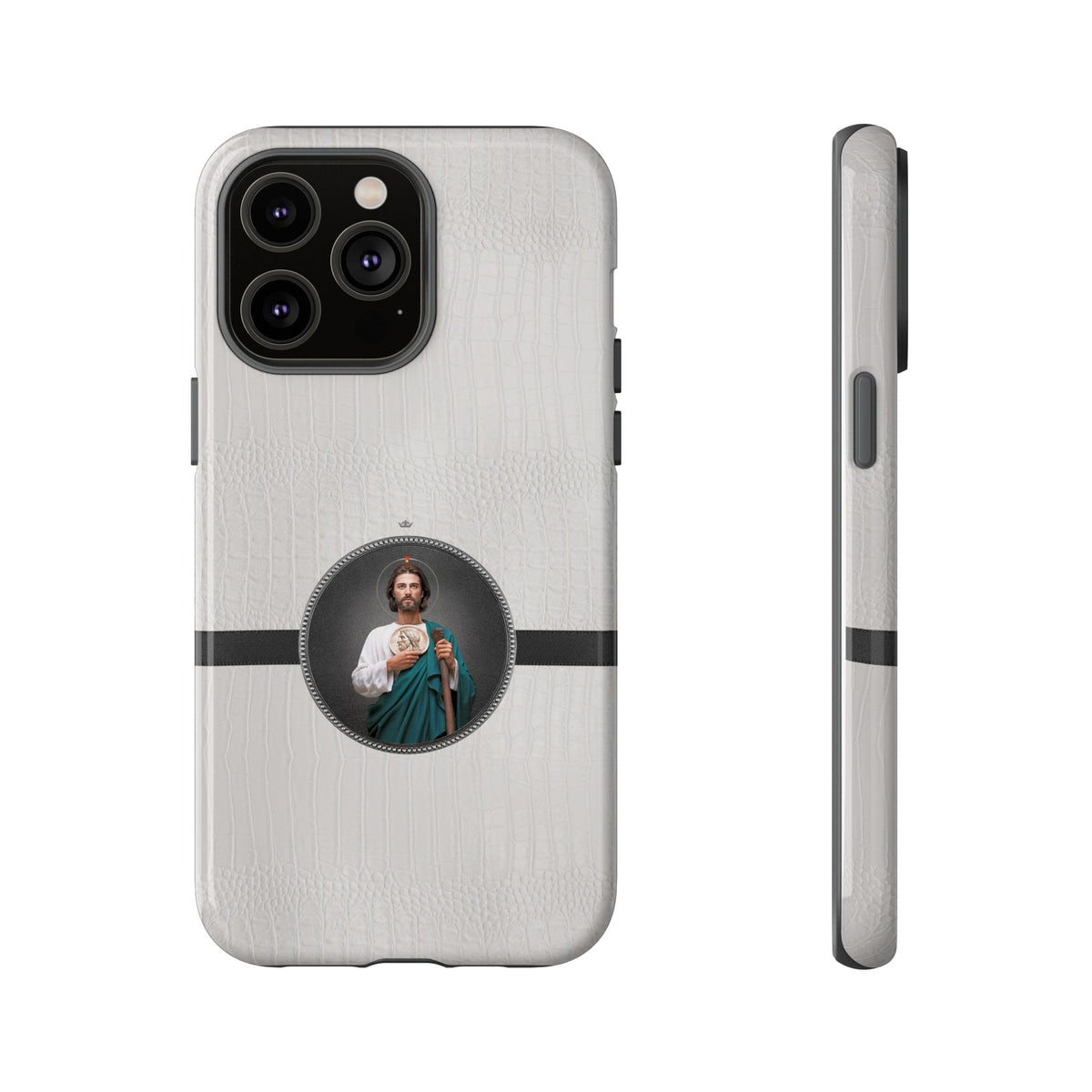 St. Jude Hard Phone Case (Blanc Croc) Copyright VENXARA