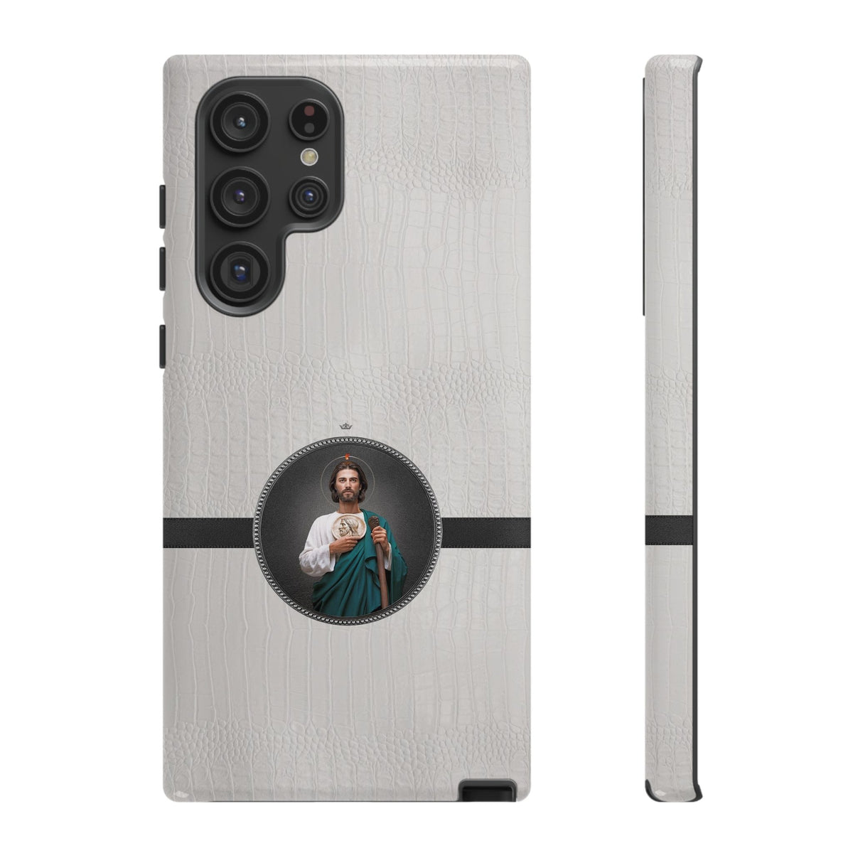 St. Jude Hard Phone Case (Blanc Croc) Copyright VENXARA